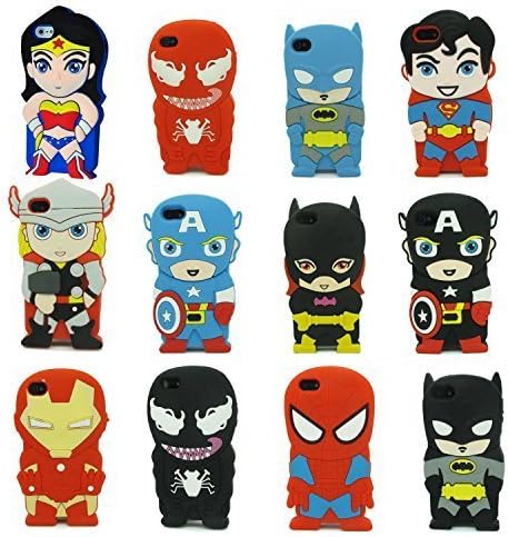 Classic Movie Collection Superheroes iphone 5s - 12 Character 3D Silicone Case for iphone5 5s By iBee dc