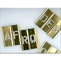 Stencils Set of Pp Brass Locking Stencils - Letters 1in