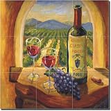 Chianti View by Joanne Margosian - Ceramic Tile Mural 18 x 18 Kitchen Backsplash