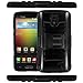 CASEFORMERS Duo Armor BLACK for LG Lucid 3 (VS876) Combo Case with Stand and Holster