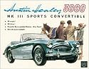 TIN SIGN NOSTALGIC ~ AUSTIN HEALEY 3000