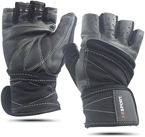 AZSPORT Training Gloves with Wrist Support, Best for Fitness Exercise, Gym and Weight Lifting, 1 Pair, Black