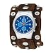 Red Monkey Designs Men's RMVL1-G Violator Chronograph Brown Leather Blue Dial Watch