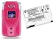 Motorola OEM (Original Equipment Manufacturer) Lithium-ion Standard Battery Snn5696 for Motorola v3 + Pink Leather Case for Motorola V3