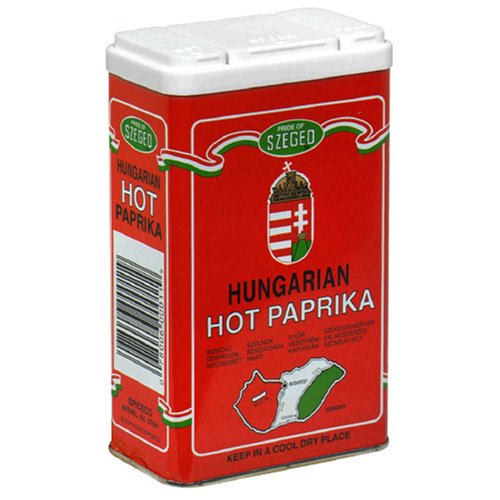 Hungarian Hot Paprika, 5-Ounce Tins (Pack of 6)