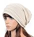 JOVANA Unisex Women Men Winter Warm Ski Knitted Crochet Baggy Beanie Hat Cap Beret (Beige)