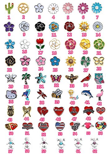 10 Pcs Floating Locket Charms for Origami Owl Charms or Mother Lockets 100% Real Photo Arrive in 12-16 Days