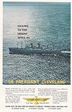 Print Ad: 1959 American President Lines: SS President Cleveland