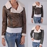 Ci Sono by Journee Juniors Wool Lined Faux Leather Jacket