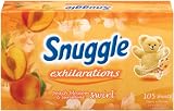 Snuggle Exhilarations Peach Sunshine Swirl Orange Dryer Sheets, 105-Count Boxes (Pack of 3)