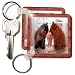 Susan Brown Designs Animal Themes - Kitties Snack Time - Key Chains