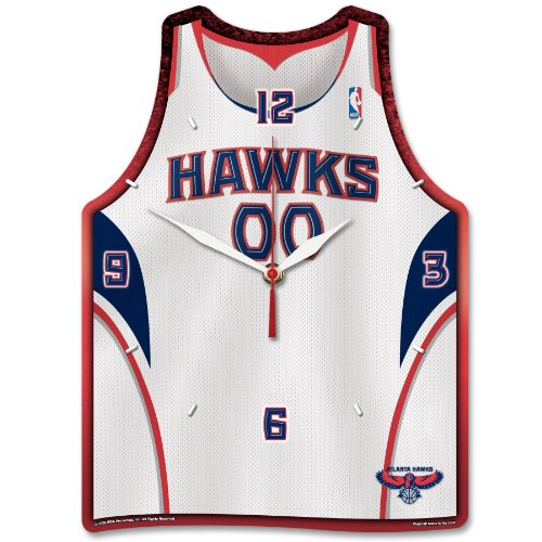NBA Atlanta Hawks High Definition Clock ? Jersey Shaped