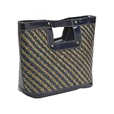Magid Herringbone Matte Cut Out Tote,Blue/Natural,one size Reviewed Magid Herringbone Matte Cut Out Tote,Blue/Natural,one size Reviewed