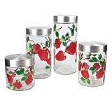 Round Apple 4-pc. Canister Set