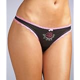 Betsey Johnson Intimates Sheer Embellished Thong Panty at Betsey Johnson
