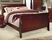King Size Sleigh Bed Louis Philippe Style in Cherry Finish