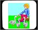 Mouse Pad with feed, body, individuals, individual, humans, person, rooster, geese, bird-feed, human, summer, boy, persons, sit, people, farm