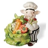 Chef Pig Cabbage Cookie Jar