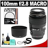 Canon EF 100mm f/2.8 Macro USM Lens + UV Filter + ET-67B Hood + Accessory Kit for Canon EOS 30D, 40D, 50D, 7D, 5D Mark II, Rebel XS, XSi, XT, XTi, T1i Digital SLR Cameras
