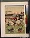 Canvas Print of historic Japanese Art: incomplete print Japanese and foreign people in Tokyo riding 