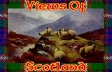 3 inch x 2 Inch (7.5 x 5cm) Clear Acrylic Keyring Key Ring Sights of Scotland Highland Sheep Oil Painting