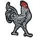 Hot Leathers, ROOSTER, Exceptional Quality Iron-On / Saw-On, Heat Sealed Backing Rayon PATCH - 3