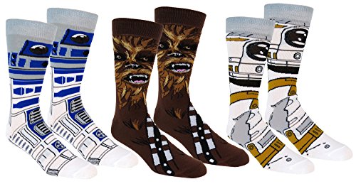 Star Wars Mens Casual Crew Socks 2 & 3 Pair Pack