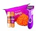 Remington WSF-1000 Tempt Rechargeable Shaver with Shimmery Lotion, Body Wash, and Loafah