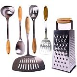 Natural Home Decor Natural Home Decor 6-Piece Stainless Kitchen Tools and Gadgets Full Set Collection