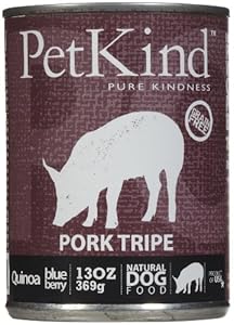 PetKind Grain-Free All Natural Dog Food, 13 oz cans (Pack of 12), Pork Tripe