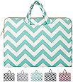 Mosiso - Chevron Hot Blue Canvas Fabric 11-11.6 Inch Laptop / Notebook Computer / MacBook Air Briefcase Carry Case, Chevron Hot Blue