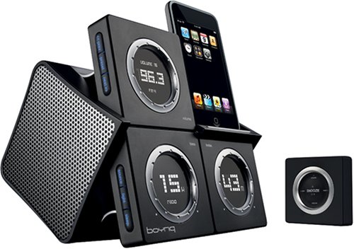 BOYNQ WAKE-UP iPod Speaker and Alarm Clock (Black)