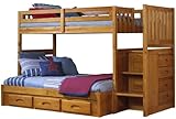 New Energy Honey Stair Stepper Bunk Bed Twin over Full with Drawers