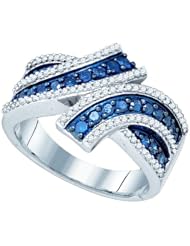 0.80CTW BLUE DIAMOND FASHION RING