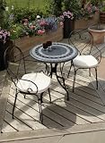 Granada Granite Table + 2 heart back chairs for garden or conservatory Furniture