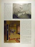 1930 CECILE-SOREL MODERNISM BUILDINGS GOLD SALON PRINT