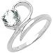 0.80 Carat Genuine Aquamarine Sterling Silver Ring