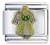 Purple Winged Angel Religious Italian Charms Bracelet Link
