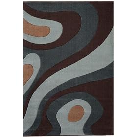 Lava Design Rug 5'3x7'9 Blue brown by Home Decorators Collection