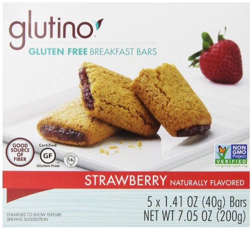 Glutino Gluten Free Breakfast Bars, Strawberry, 7.05 oz