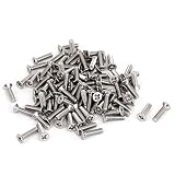 【ノーブランド 品】ステンレス鋼　フラットヘッド　クロスねじ　パンヘッドねじ　 M3x10mm　約１00個