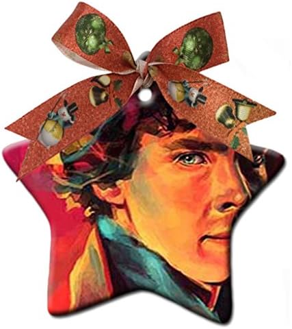 Sherlock Holmes Benedict Cumberbatch Custom Personalized Star Ceramic Ornaments Crafts Home Decoration Ornaments Christmas Gift