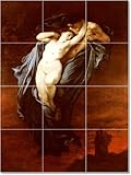 Gustave Dore Mythology Tile Mural Commercial Remodeling Ideas. 32x48 in. using (24) 8x8 tiles.