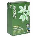 Clipper of England Organic Green Tea with Ginseng, Tea Bags, 20-Count Boxes (Pack of 6)