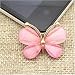 Zidetang 50Pcs Butterfly Alloy Rhinestone Buttons/Buckle Embellishment button DIY accessories (Pink)
