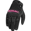 Icon Twenty-Niner Suzuki Women's Leather/Mesh Street Motorcycle Gloves - Pink