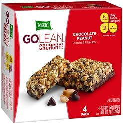 Kashi GOLEAN Bar Crunchy! Chocolate Peanut (1.76-Ounce), 4-Count  Bars (Pack of 6)