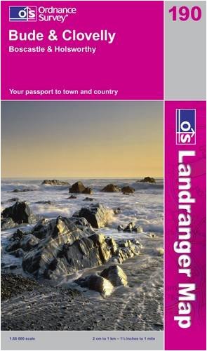 Bude and Clovelly, Boscastle and Holsworthy (OS Landranger Map)