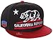 California Republic Flat Bill Vintage Style Snapback Hat Cap
