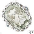 FPJ Irresistible High quality Ring With 12.75ctw Precious Stones - Genuine Diamonds, Amethyst and Topazes Made of 14K White Gold. Total item weight 8.6g - Certificate Available.